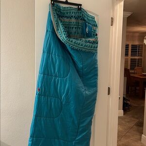 Coleman Childs Teal Sleeping Bag with Lantern Design